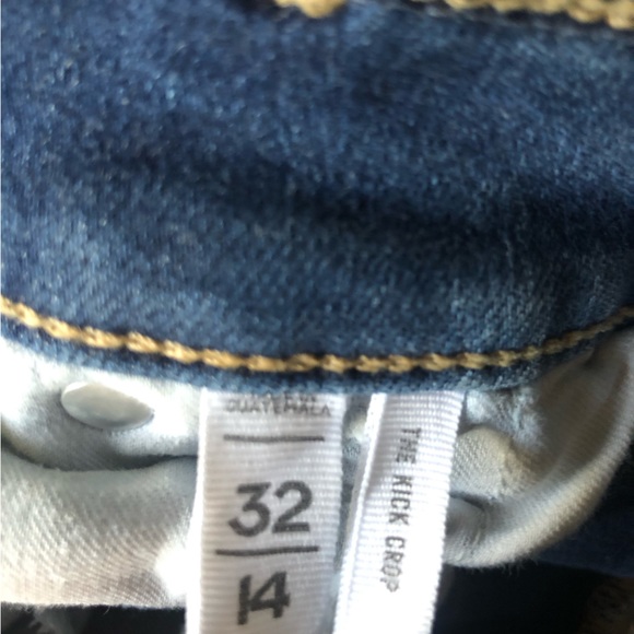 LOFT Kick Crop Jeans Women’s Size 14 32 W High Rise Medium Wash Stretch Denim - Picture 7 of 9